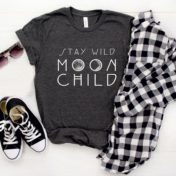 Stay Wild Moon Child Shirt, Moon Shirt, Moon Bohemian Shirt, Gift For Moon Lover - Picture 1 of 2